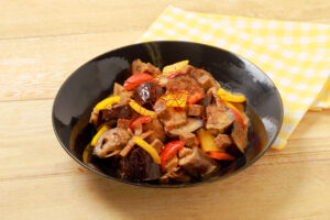 キノコのお肉食べるソースごま担々の担々なす炒め
