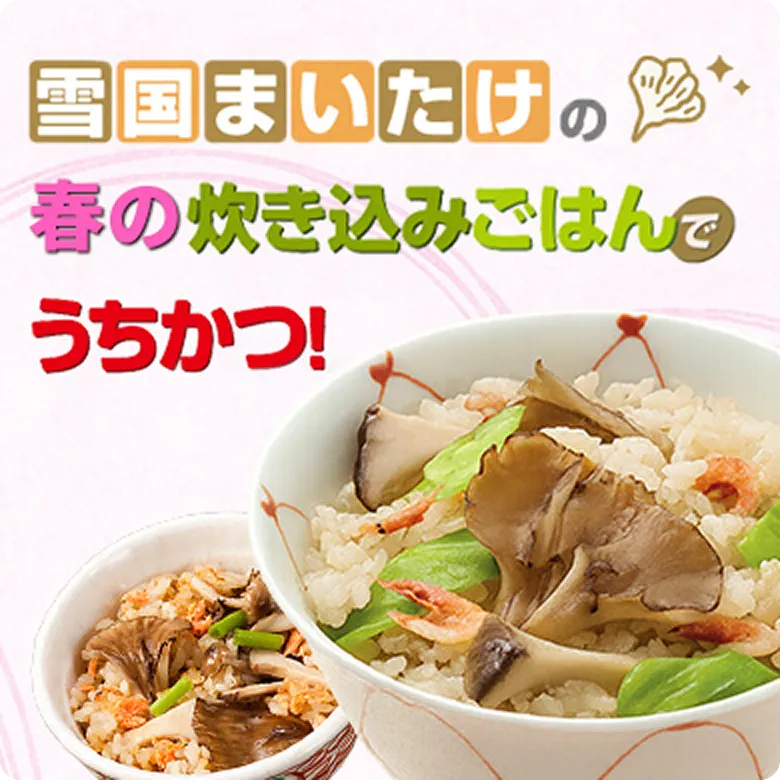 雪国まいたけの春の炊き込みごはんでうちかつ！