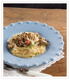 きのこと香味野菜の冷製パスタ　料理写真