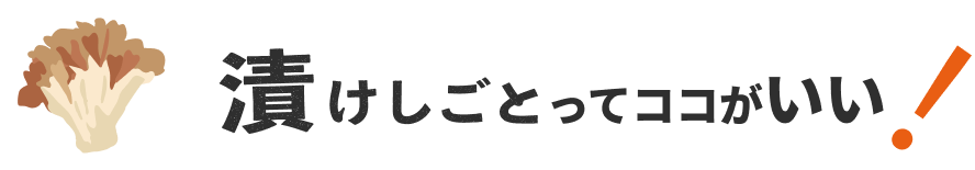 漬けしごとってココがいい!