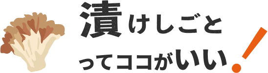 漬けしごとってココがいい!