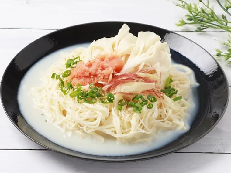 白まいたけと貝柱の豆乳粥の画像