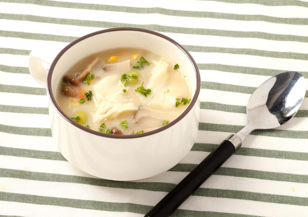 雪国きのこの冷製チャウダー