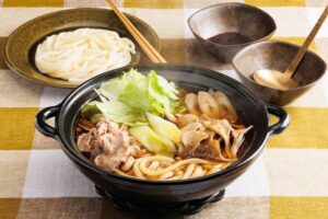 まいたけと豚肉の無限ごま油鍋