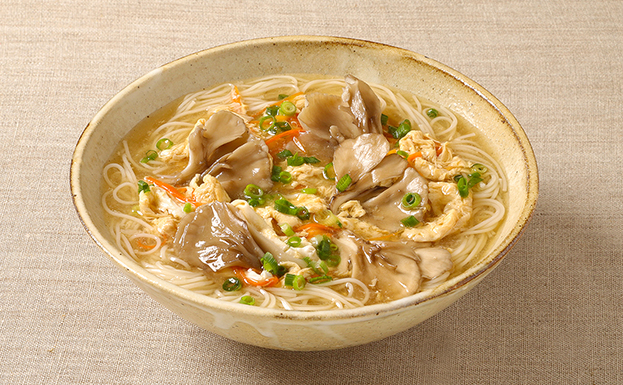 まいたけのかきたまにゅうめん