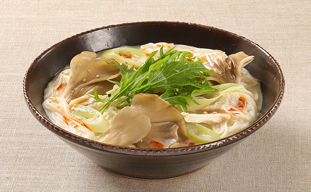 まいたけの豆乳にゅうめん