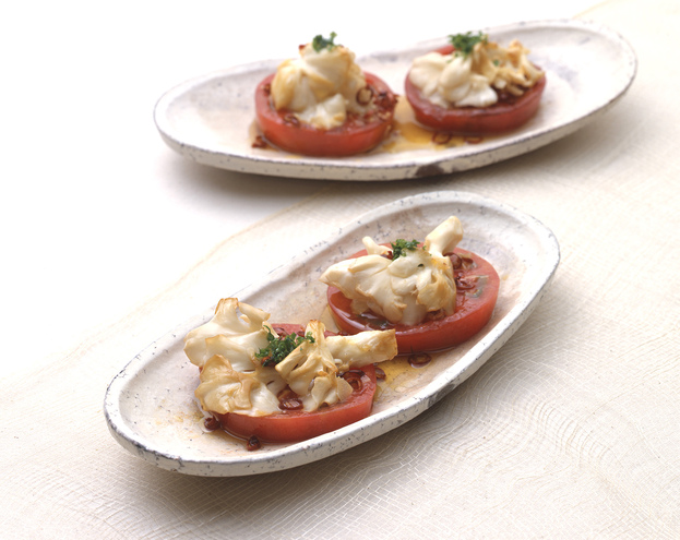 白まいたけとトマトのホットサラダ