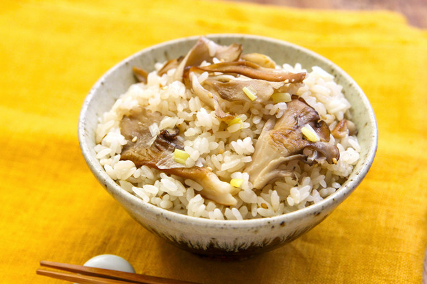 雪国まいたけのネギ塩炊き込みご飯