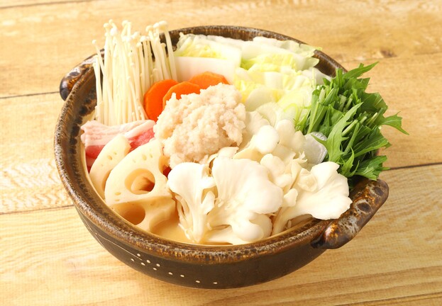白まいたけとれんこんのとろみ鍋